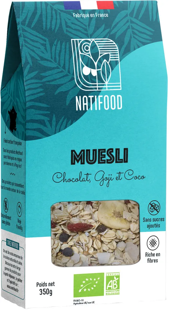 Muesli Chocolat, Goji & Coco 350g BIO