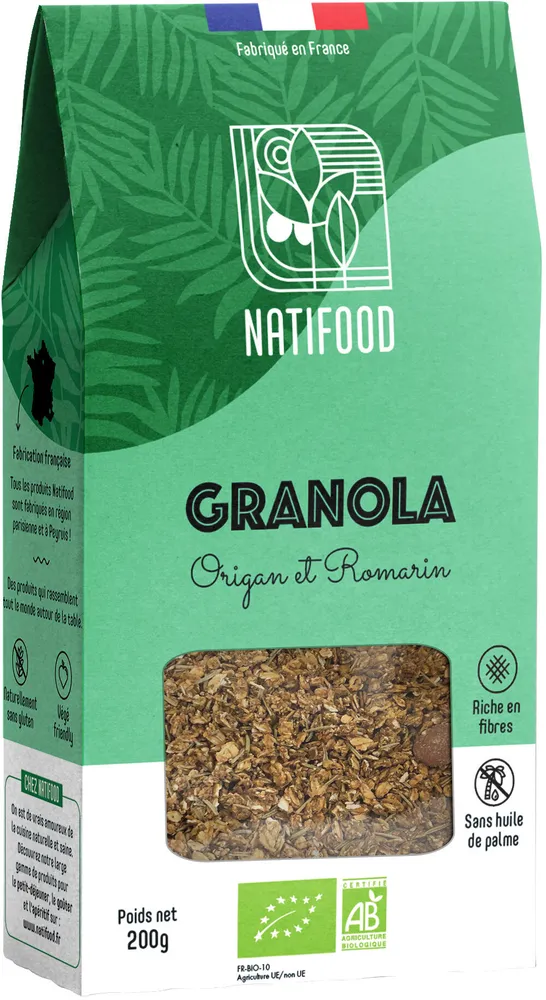 Granola Origan et Romarin 200g BIO