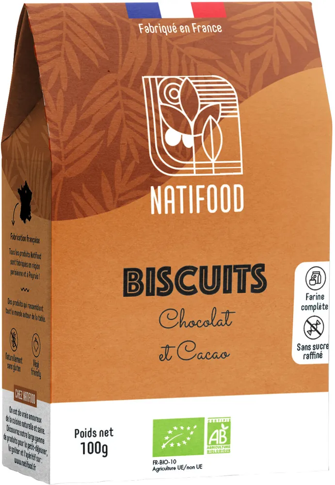 Biscuits Chocolat et cacao 100g BIO