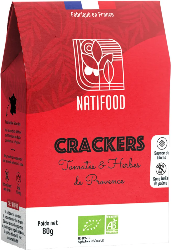 Crackers Tomates & Herbes de Provence 80g BIO
