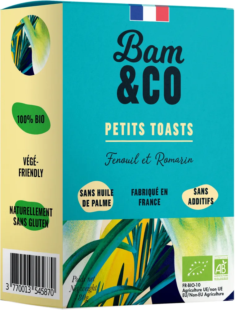 Petits Toasts Fenouil et Romarin 80g BIO