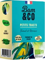 Petits Toasts Fenouil et Romarin 80g BIO