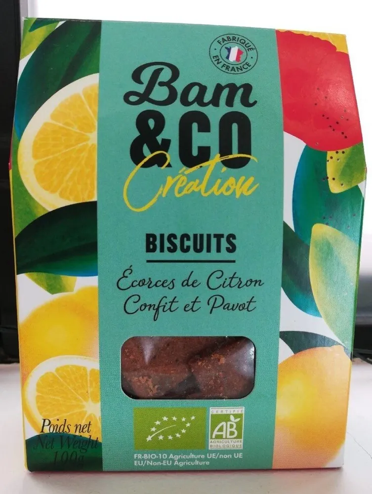 Biscuit écorces de citron confits et pavot