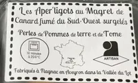 Les aper’ligots au magret de canard fume du sud-ouest surgele