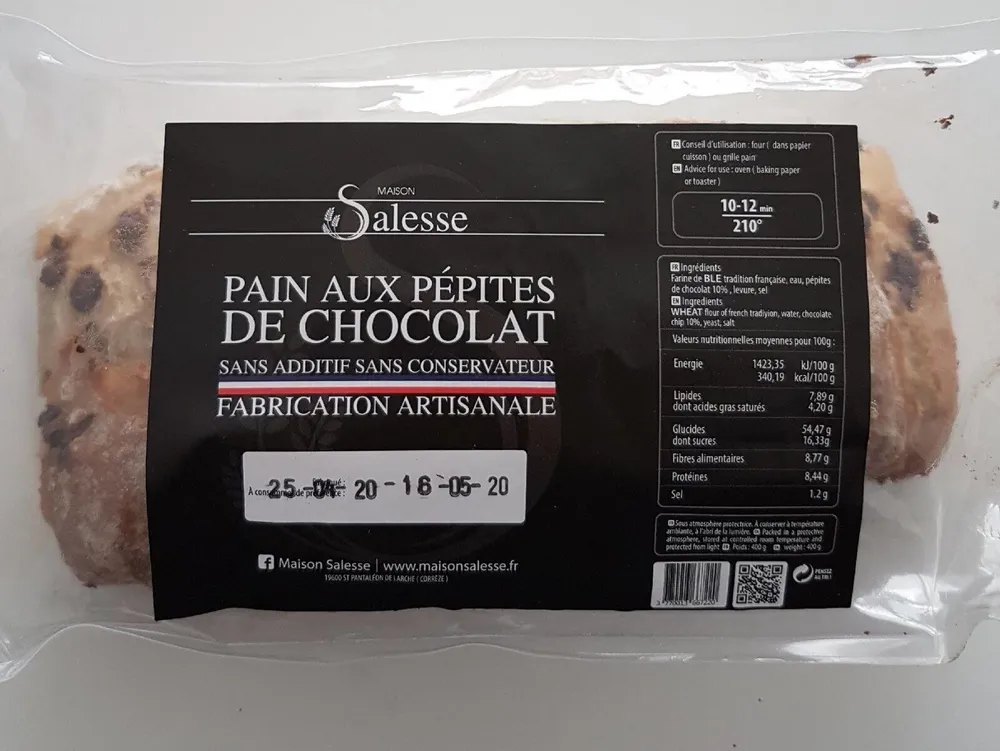 Pain aux pépites de chocolat