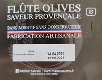 Flûtes olives saveur provençale