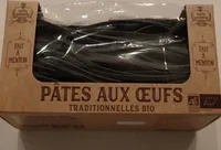 Pâtes aux oeufs à l'encre de seiche bio