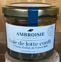 Foie de lotte confit à l'huile d'olive de France BIO