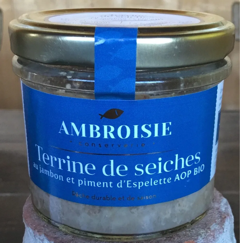 Terrine de seiches au jambon et piment d'Espelette AOP BIO
