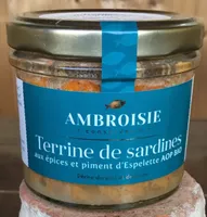 Terrine de sardines aux epices et piment d'Espelette AOP Bio