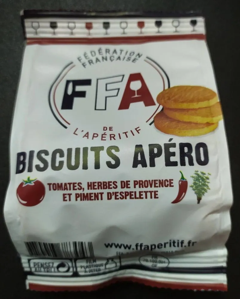 Biscuits Apéro tomates, herbes de Provence, piment d'Espelette
