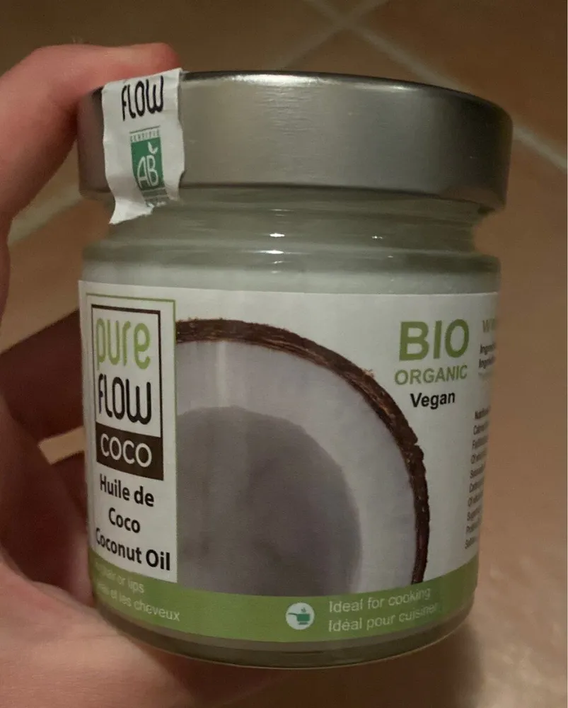 Huile de coco vegan et bio