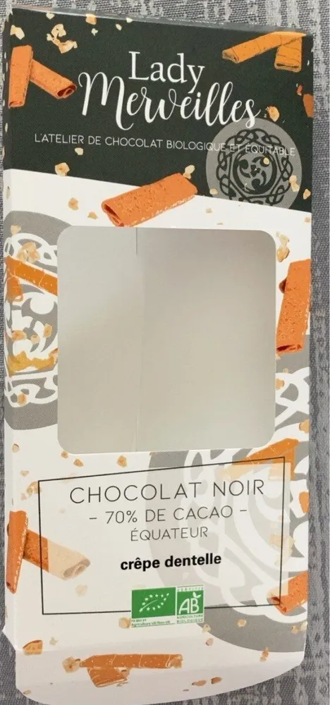 Chocolat noir crepe dentelle