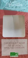 Chocolat noir 72%de cacao République Dominicaine