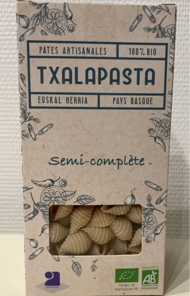 PÂTES ARTISANES 100% BIO EUSKAL HERRIA PAYS BASQUE Semi-complète