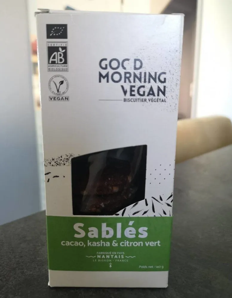 Sablés cacao, kasha & citron vert