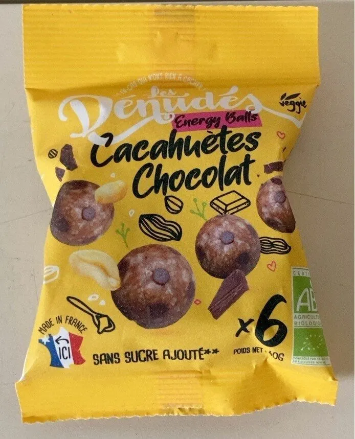 Energy balls cacahuetes chocolat