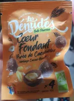 Coeur fondant purée de cacahuètes enrobage Cacao-Noisett,