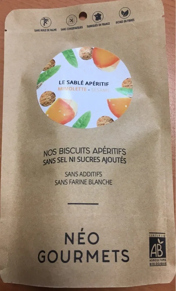 Sablé aperitifs - mimolette sésame