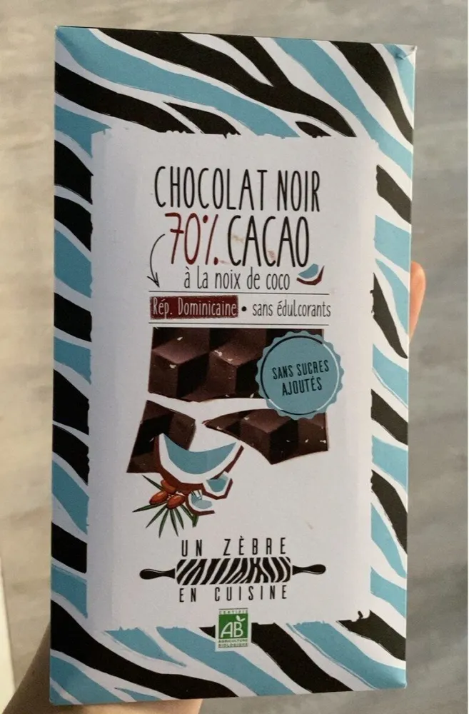 Chocolat noir à la noix de coco
