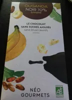 Chocolat Ouganda noir 70% banane