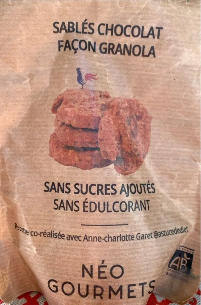 Sables chocolat facon granola