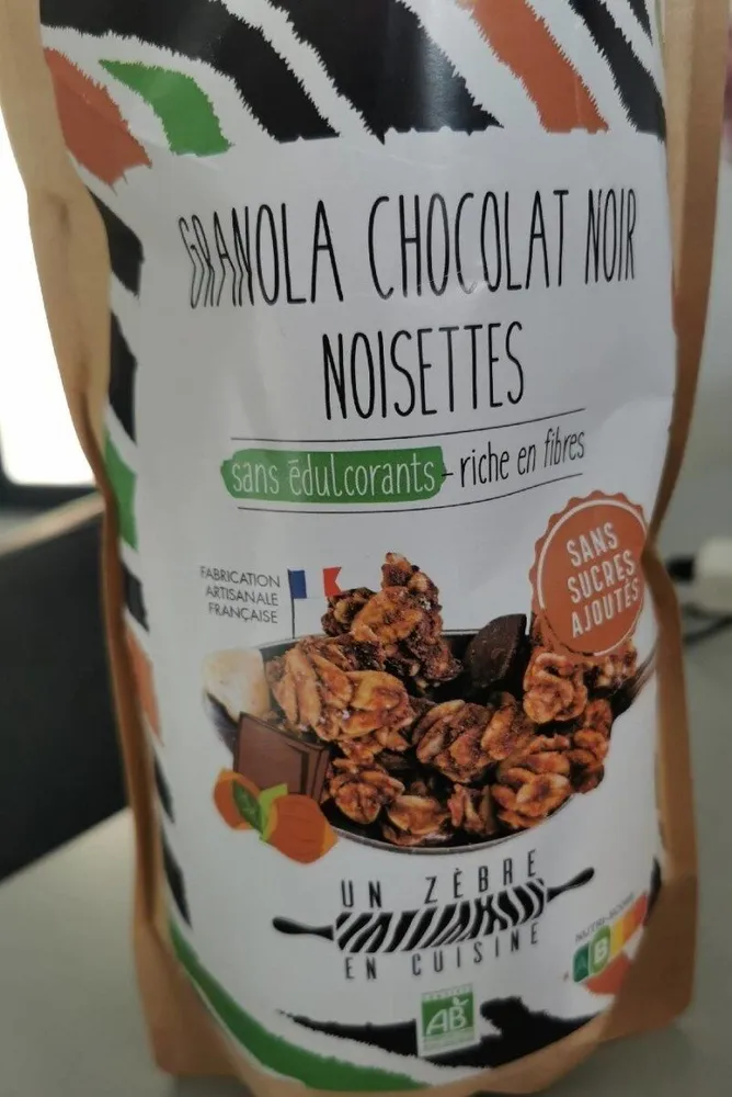 Granola chocolat noir noisettes