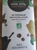 Congo noir 70% cœur noisette