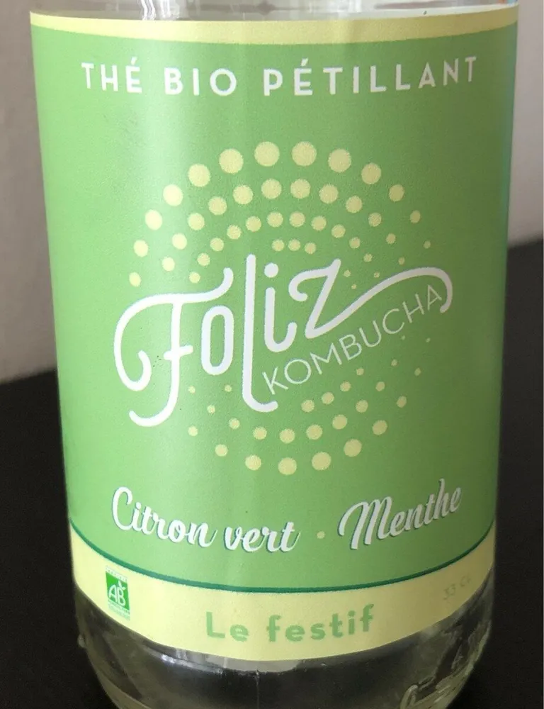 Foliz Kombucha citron vert Menthe