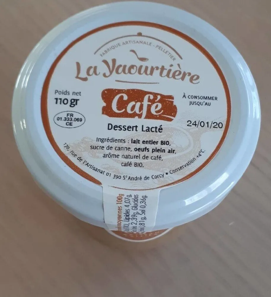 Dessert lacté Café