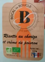 Risotto au chorizo et crème de poivron