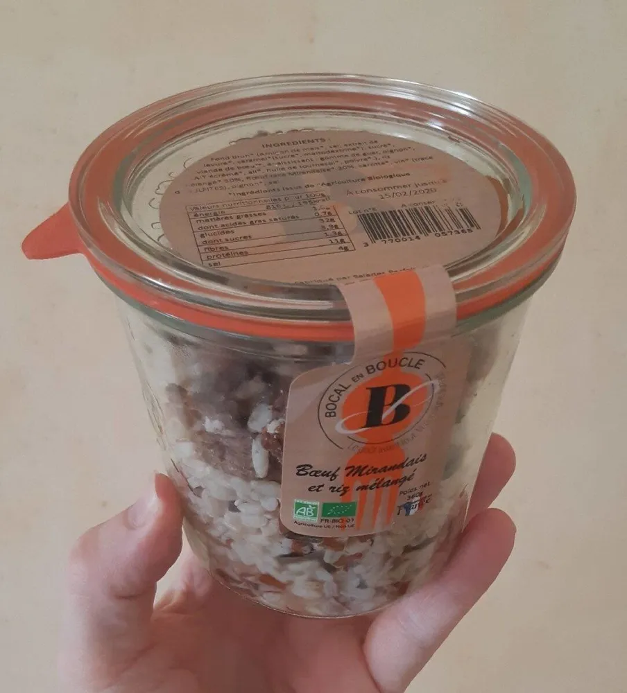 Bœuf Mirandais et riz mélangé