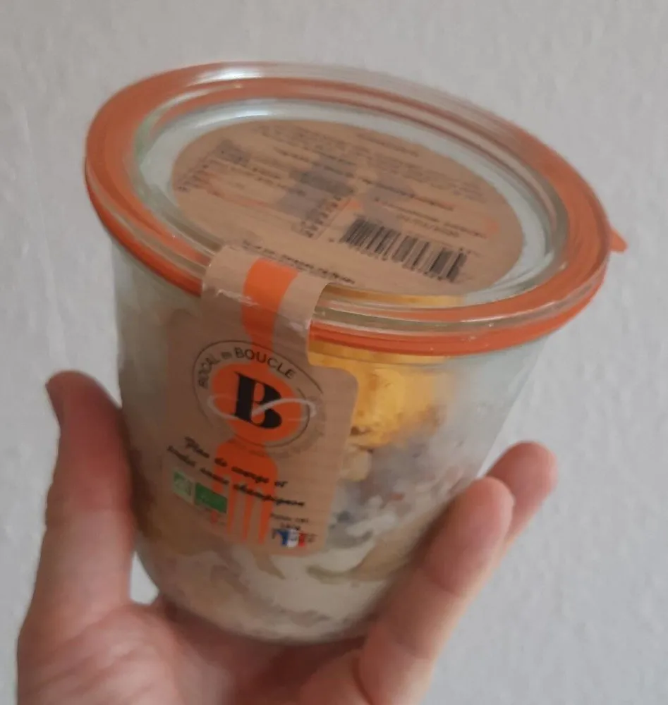 Flan de courge et poulet sauce champignon