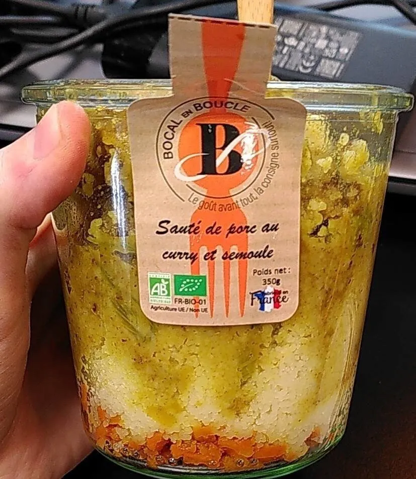 Sauté de porc au curry et semoule