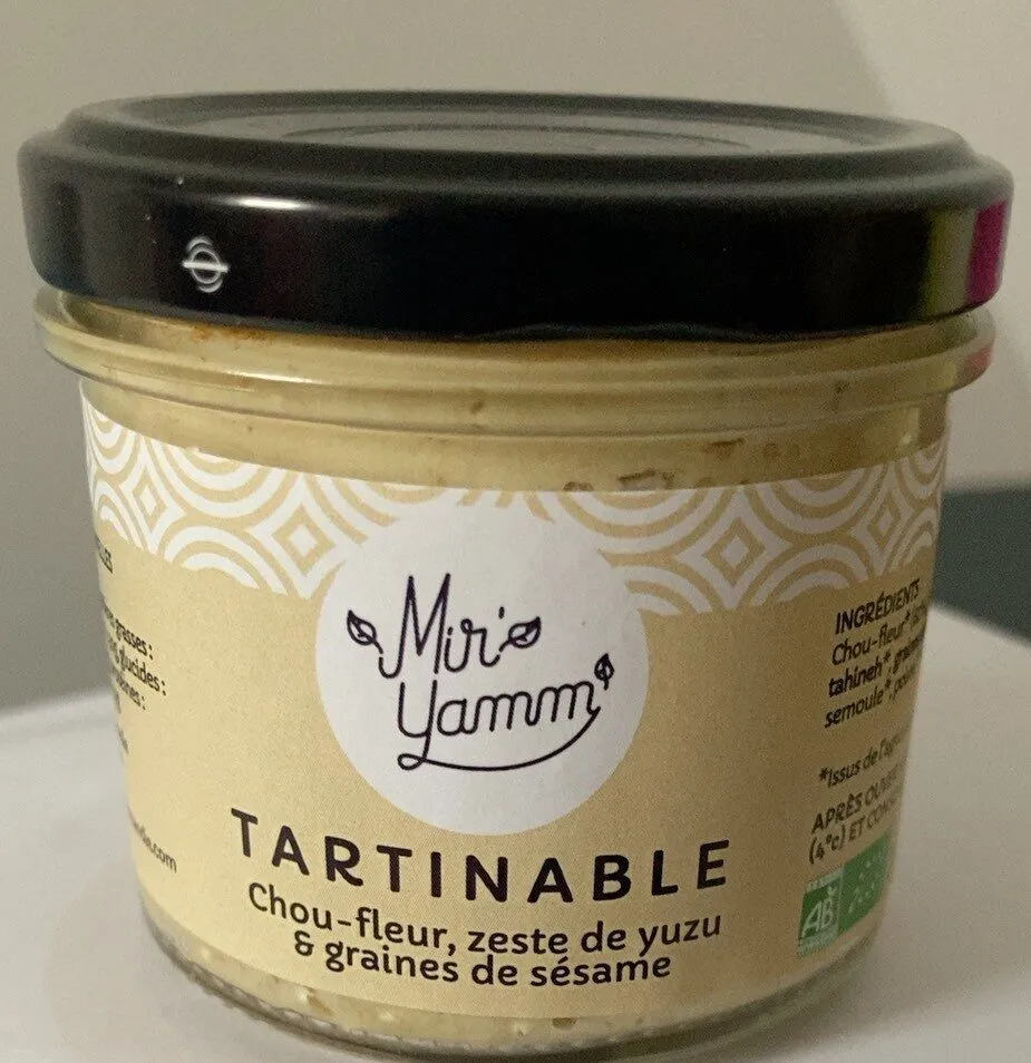Tartinable chou fleur zeste de yuzu graines de sesame