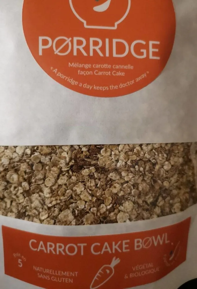 Porridge carrot cake bowl