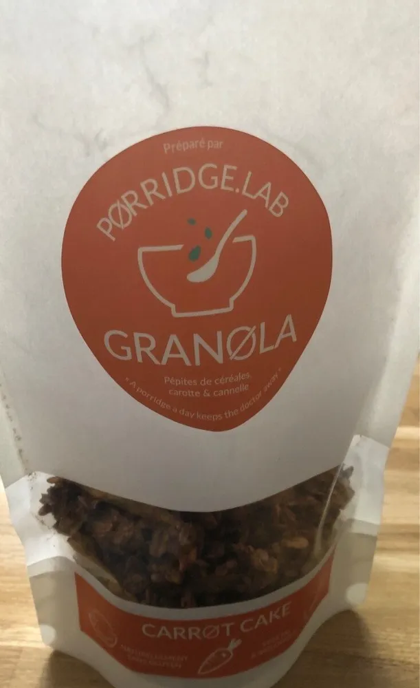Porrige.kab granola carrot cake
