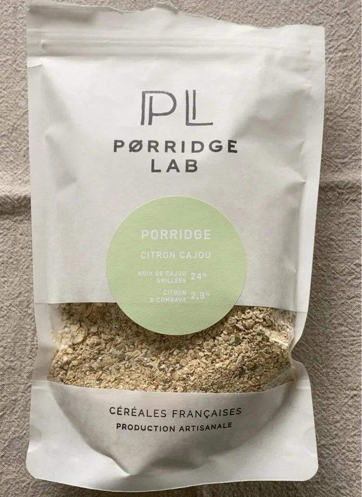 Porridge citron cajou