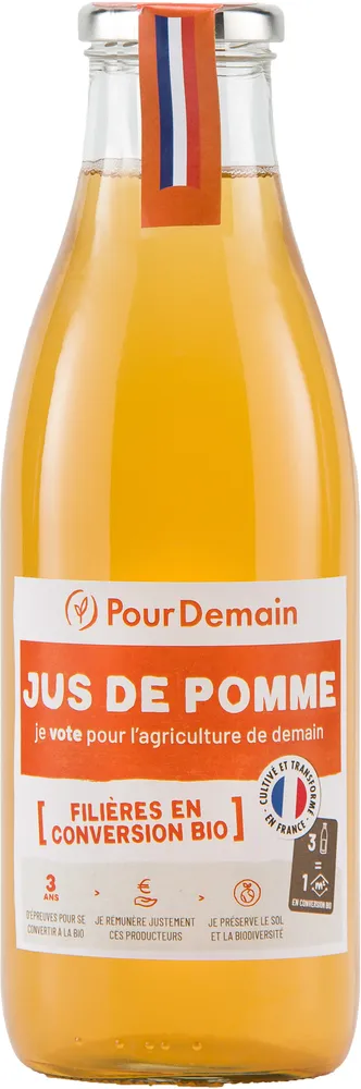Jus de pomme en conversion bio