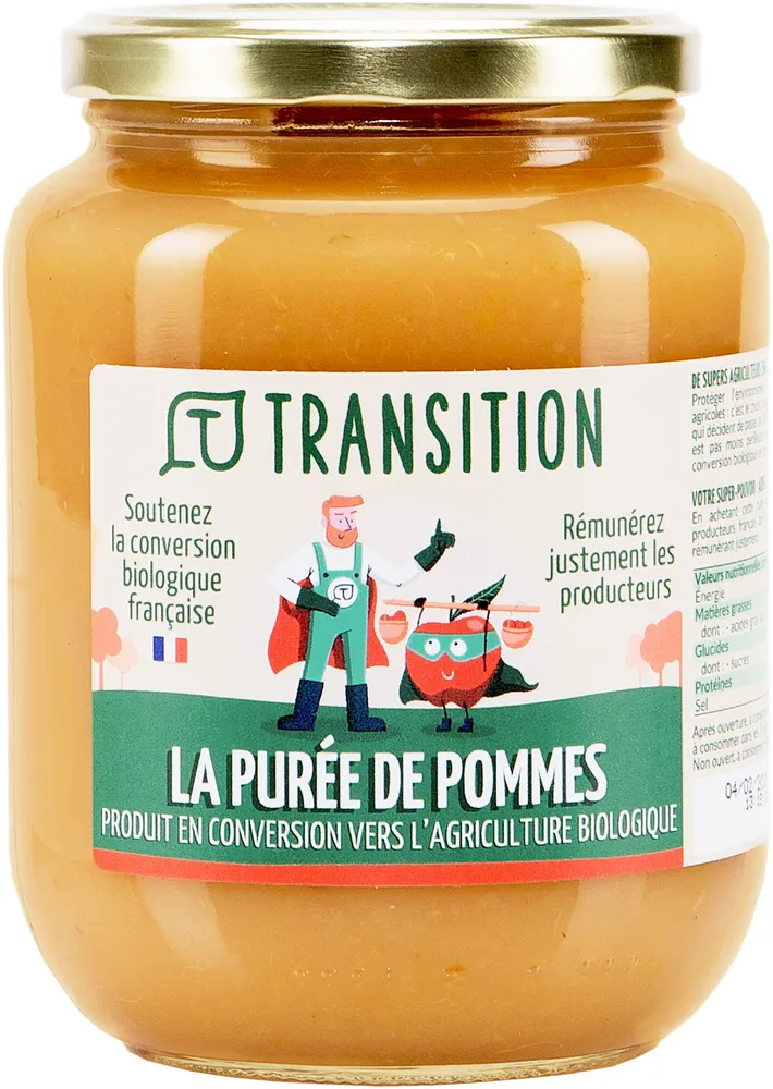 Purée de pommes Transition - conversion biologique