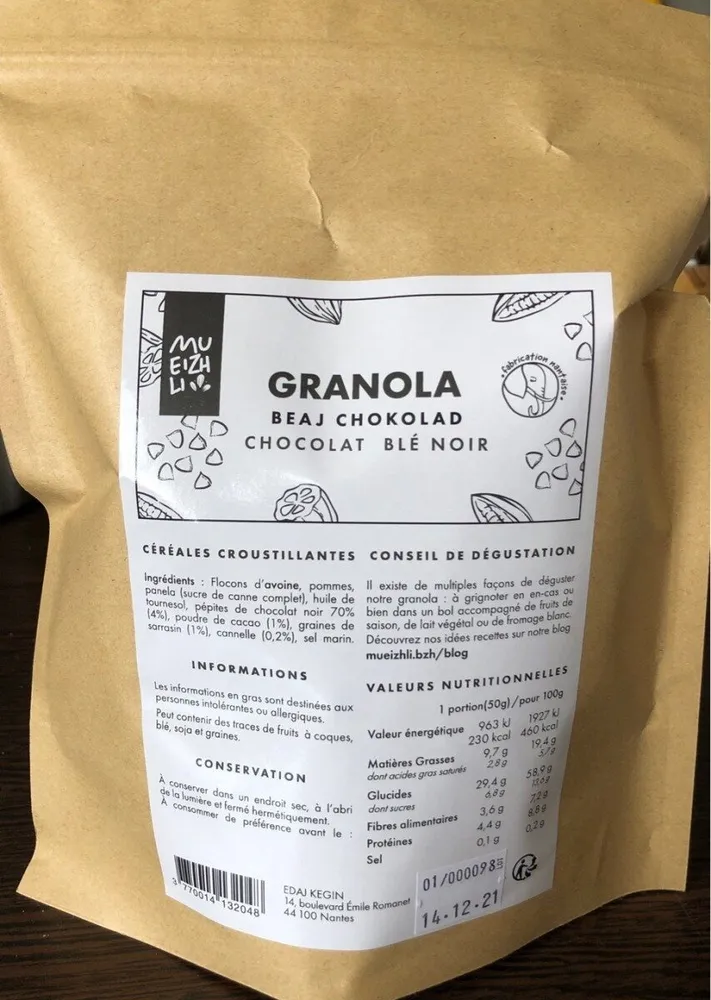 Granola Chocolat Blé Noir
