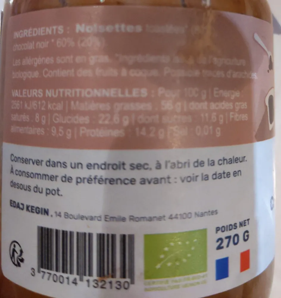 Pâte à tartiner Chocolat & Noisette