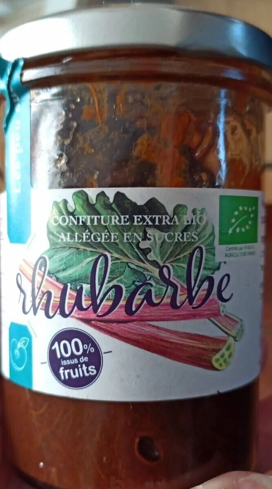 Confiture extra bio rhubarbe