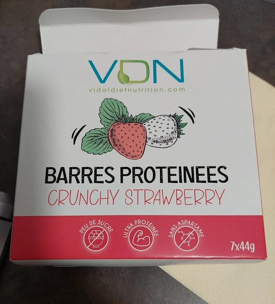 Barre protéine crunchy fraise
