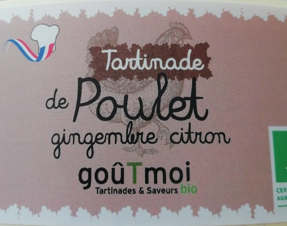 Tartinade de poulet gingembre citron