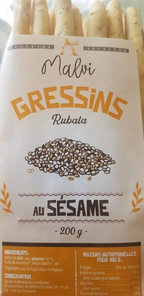 Gressins Rubata au sésame
