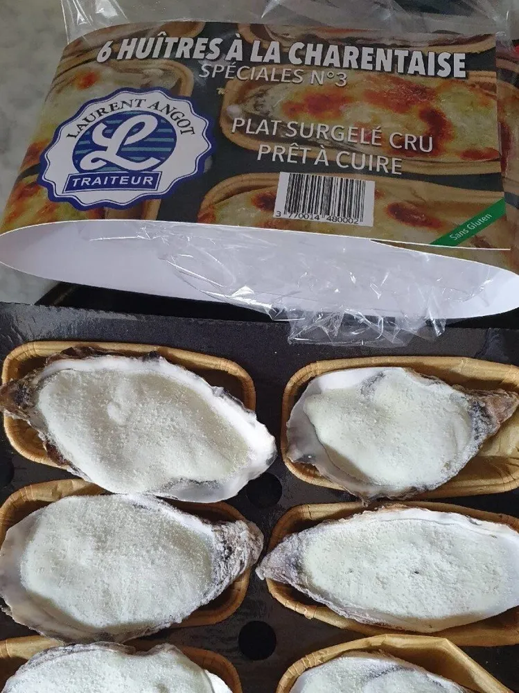 6 huîtres à la charentaise