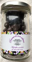 Myrtilles enrobées au chocolat noir