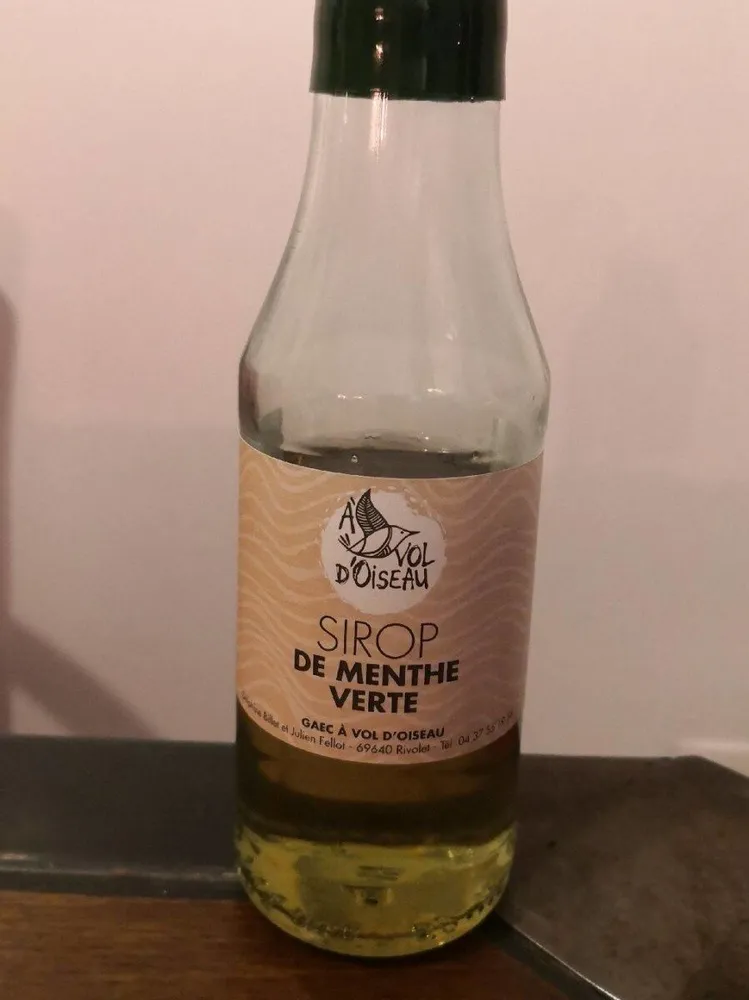 Sirop de menthe verte