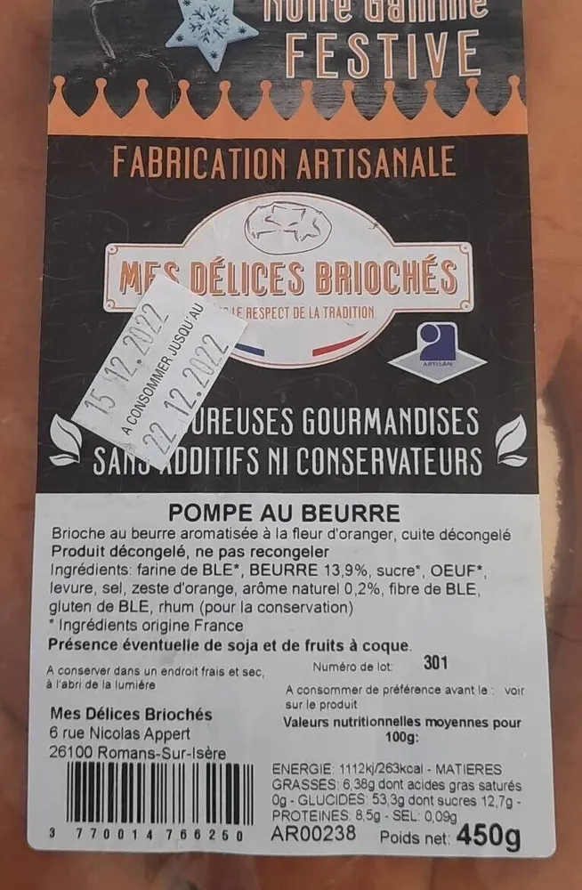 Pompe au beurre